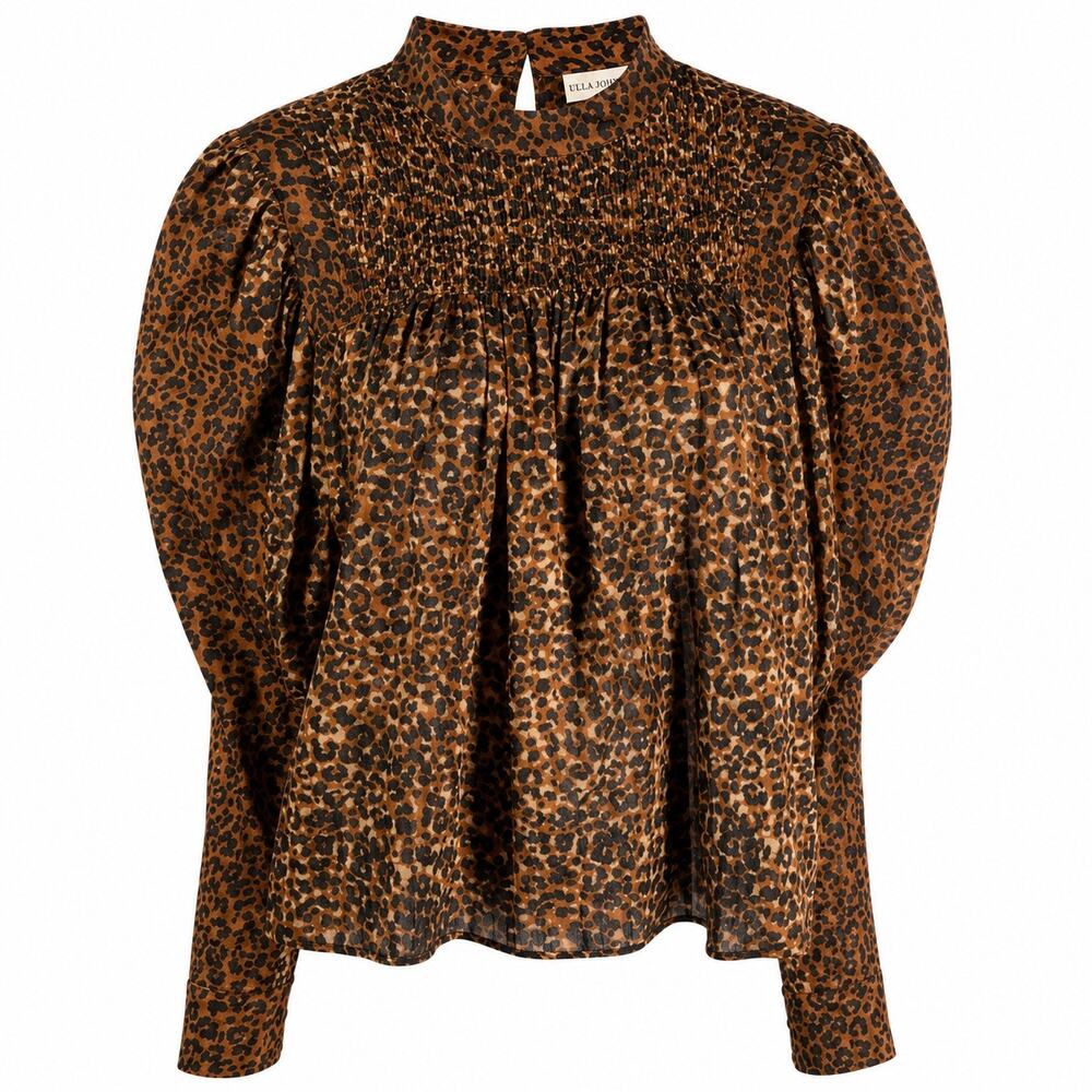 Ulla Johnson Vesna Leopard Print Top Sz 4